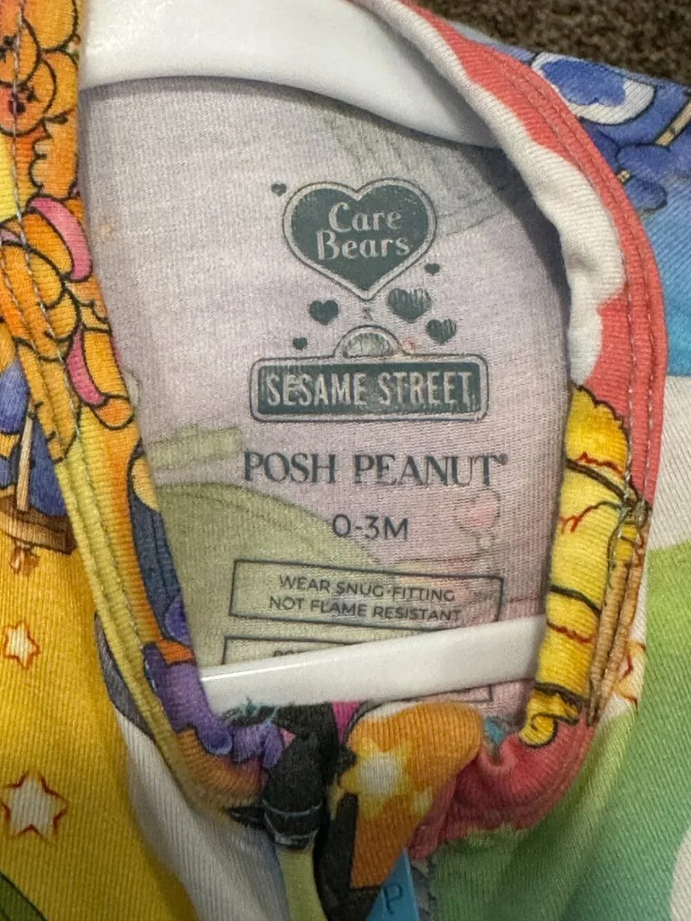 Posh Peanut Care Bears x Sesame Street Friends Convertible Zippy